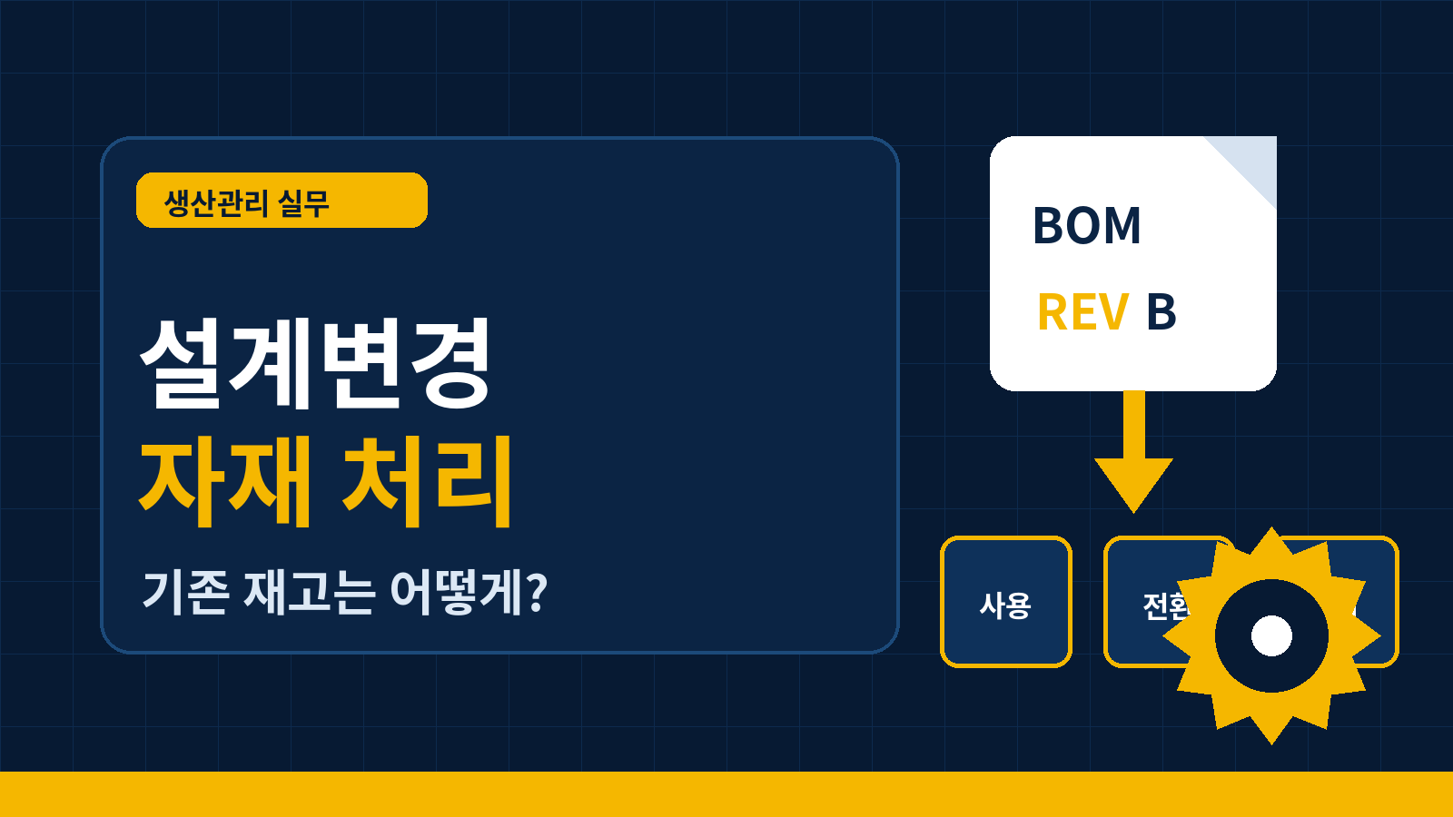 설계 변경 자재 처리